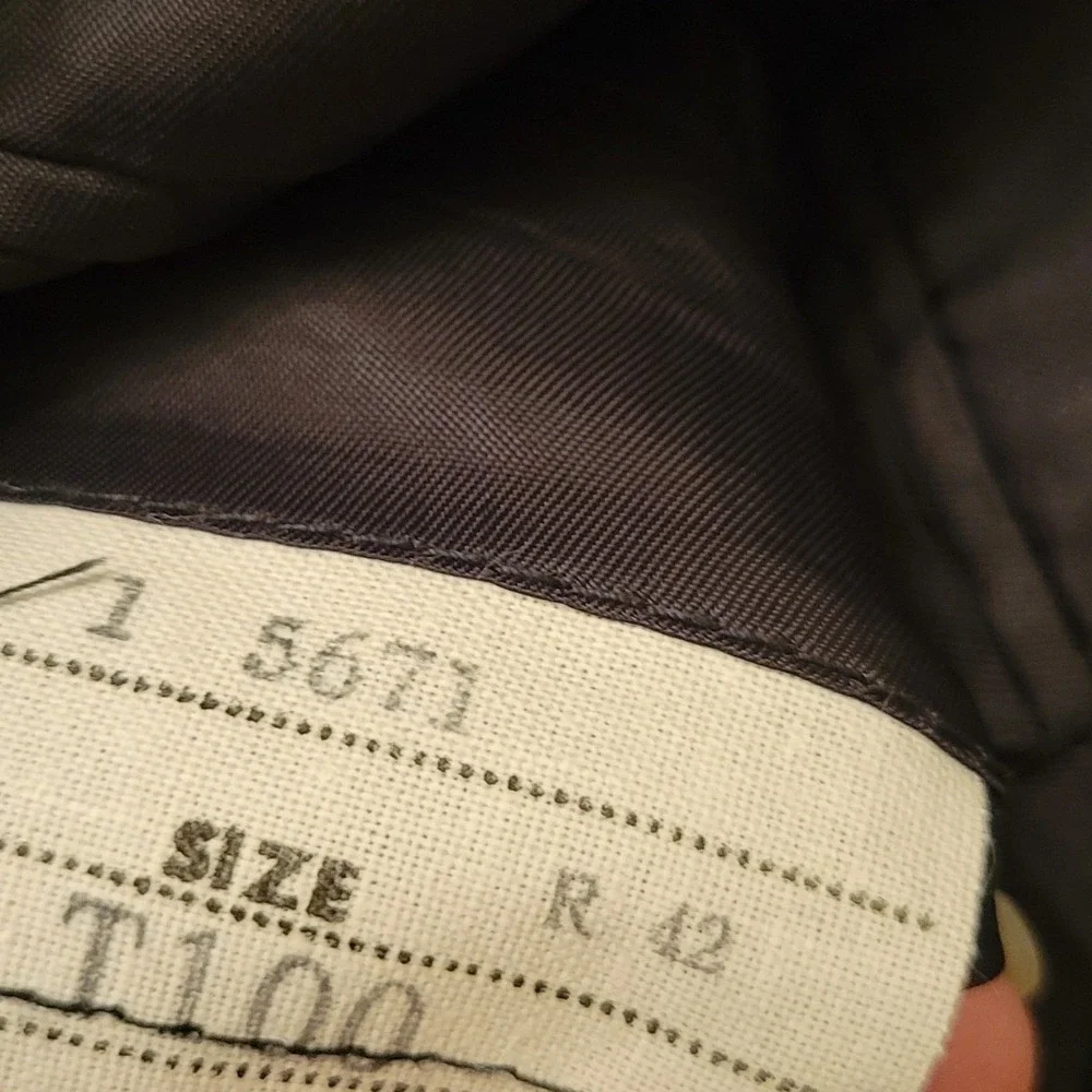 Abriani 42R Tuxedo Suit Black Double Breasted Wool Italy Wedding Formal Prom
